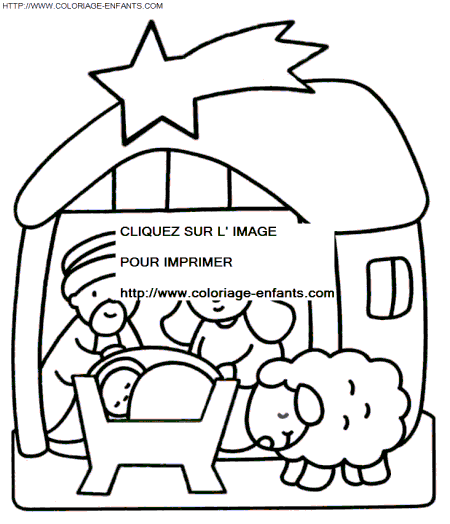 coloriage Fetes Noel Nativite