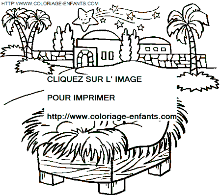 coloriage Fetes Noel Nativite