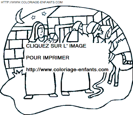 coloriage Fetes Noel Nativite