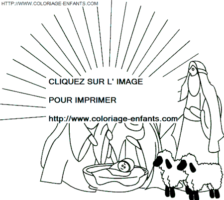 coloriage Fetes Noel Nativite