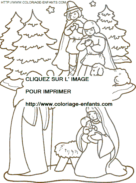 coloriage Fetes Noel Nativite