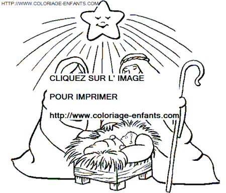 coloriage Fetes Noel Nativite