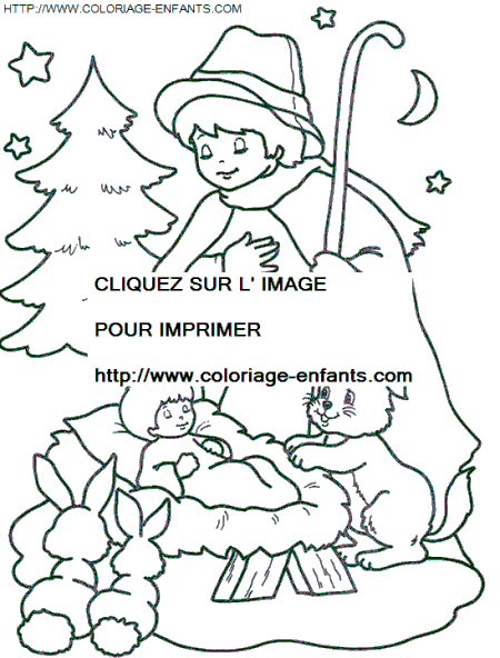 coloriage Fetes Noel Nativite