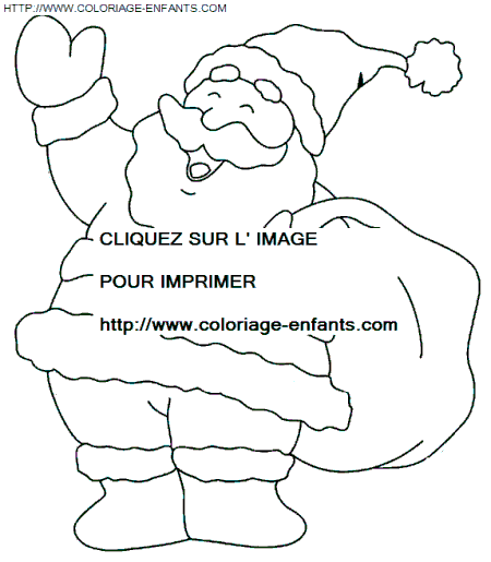 coloriage Fetes Noel Papa Noel