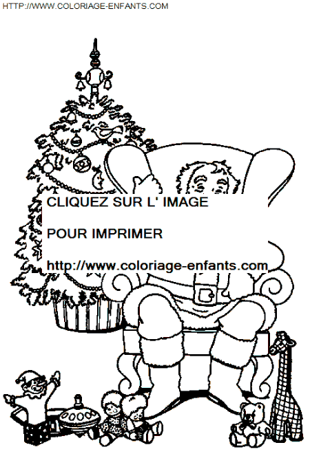 coloriage Fetes Noel Papa Noel