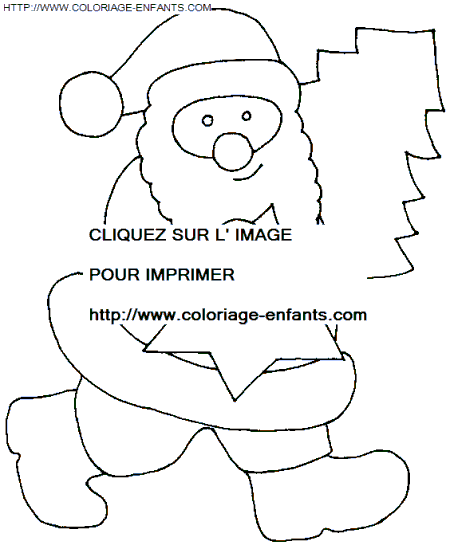 coloriage Fetes Noel Papa Noel