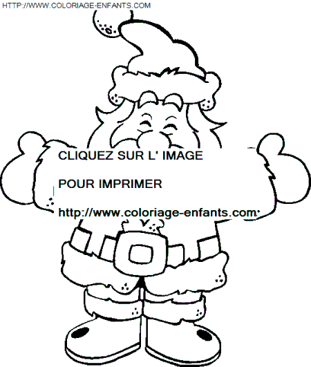 coloriage Fetes Noel Papa Noel