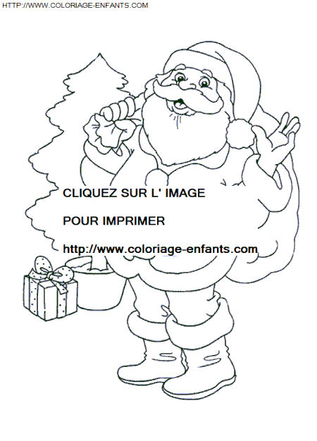 coloriage Fetes Noel Papa Noel