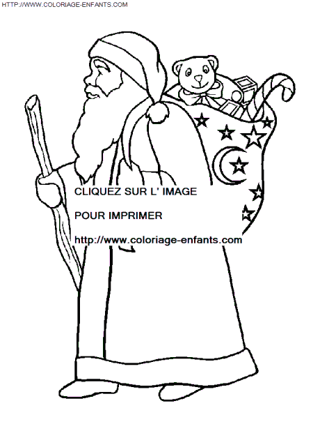 coloriage Fetes Noel Papa Noel