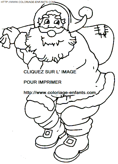 coloriage Fetes Noel Papa Noel