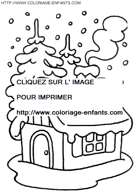 coloriage Fetes Noel Paysages