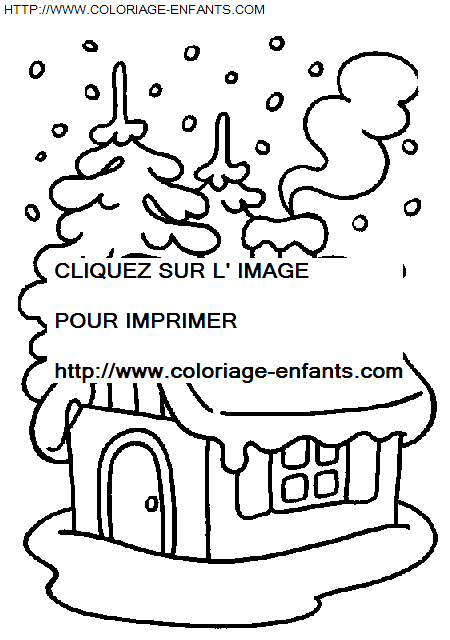 coloriage Fetes Noel Paysages