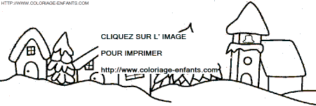 coloriage Fetes Noel Paysages