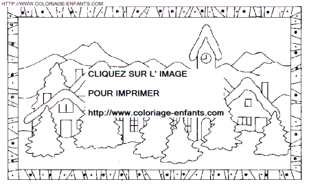 coloriage Fetes Noel Paysages