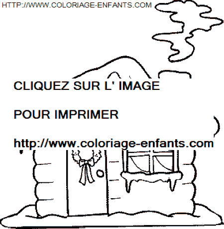 coloriage Fetes Noel Paysages