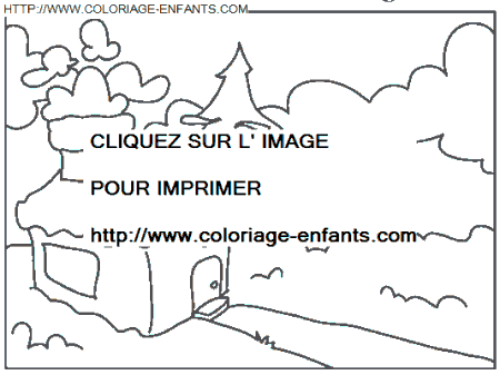 coloriage Fetes Noel Paysages