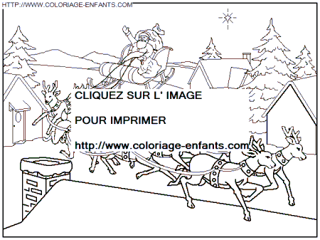 coloriage Fetes Noel Paysages