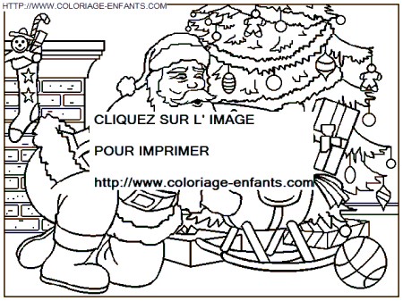 coloriage Fetes Noel Pere Noel Cadeaux