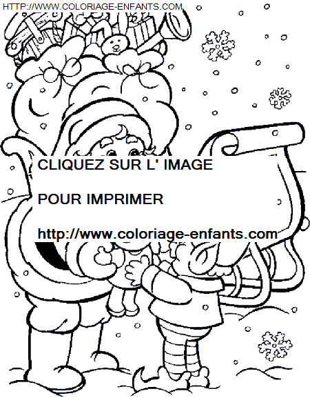 coloriage Fetes Noel Pere Noel Cadeaux