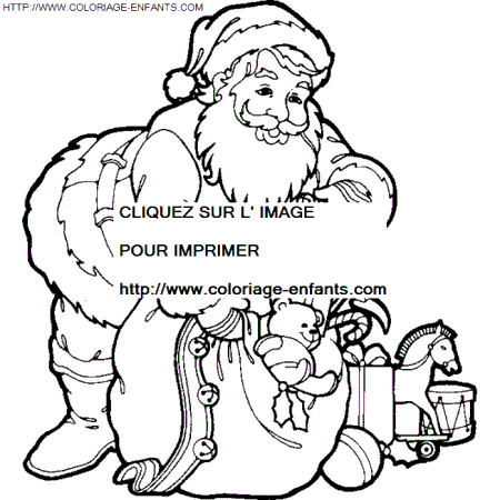 coloriage Fetes Noel Pere Noel Cadeaux