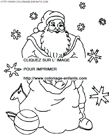 coloriage Fetes Noel Pere Noel Cadeaux