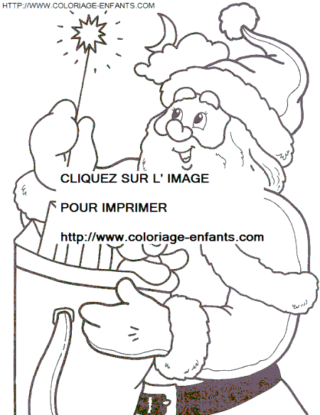 coloriage Fetes Noel Pere Noel Cadeaux