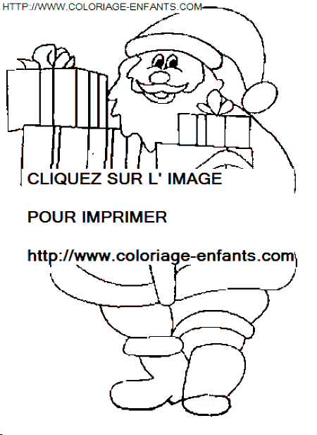 coloriage Fetes Noel Pere Noel Cadeaux