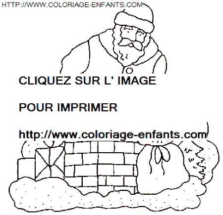 coloriage Fetes Noel Pere Noel Cheminee