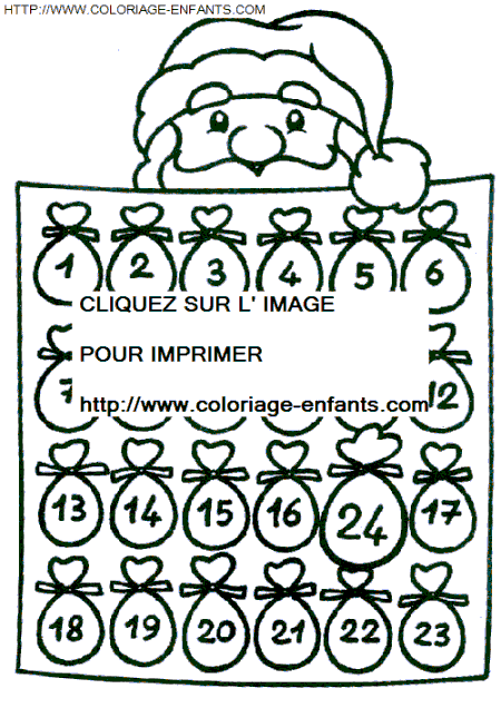 coloriage Fetes Noel Pere Noel Portrait