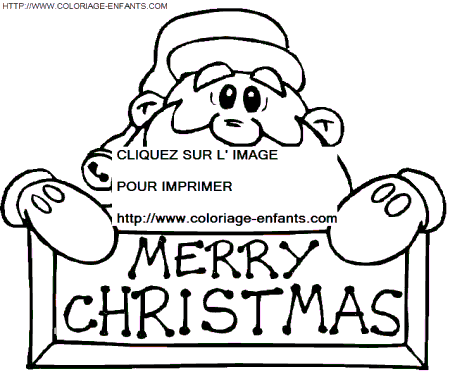 coloriage Fetes Noel Pere Noel Portrait