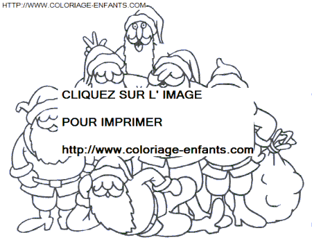 coloriage Fetes Noel Pere Noel Rigolo