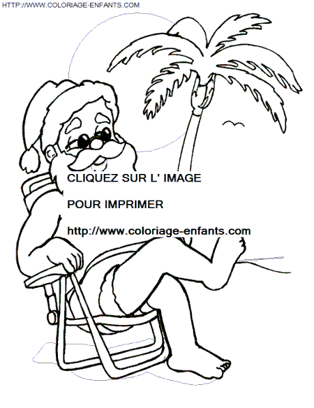 coloriage Fetes Noel Pere Noel Rigolo