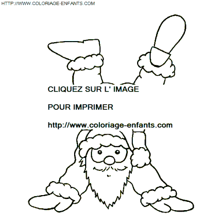 coloriage Fetes Noel Pere Noel Rigolo