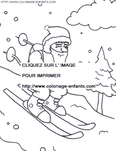 coloriage Fetes Noel Pere Noel Rigolo