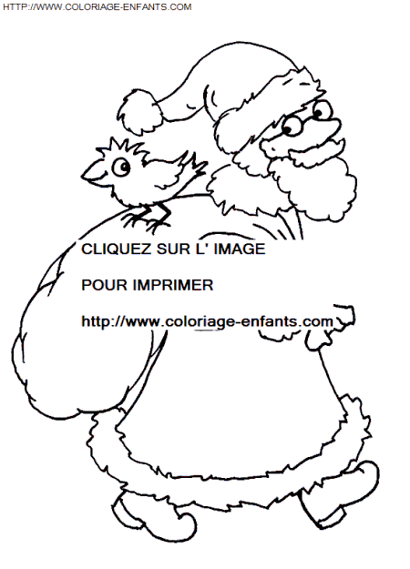 coloriage Fetes Noel Pere Noel Rigolo