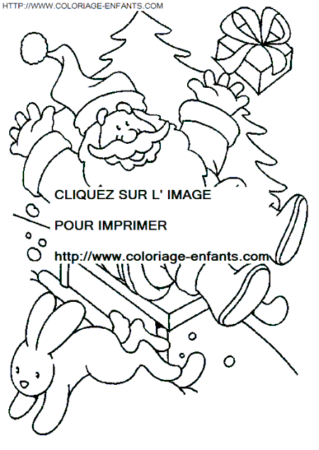 coloriage Fetes Noel Pere Noel Rigolo