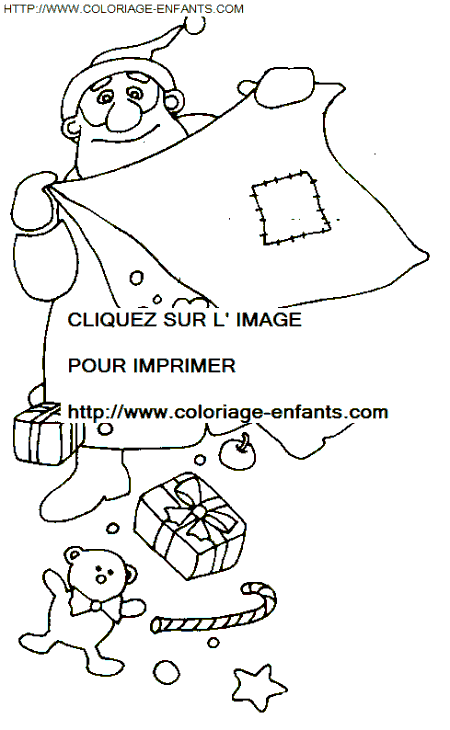 coloriage Fetes Noel Pere Noel Rigolo