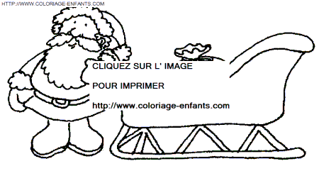 coloriage Fetes Noel Pere Noel Traineau