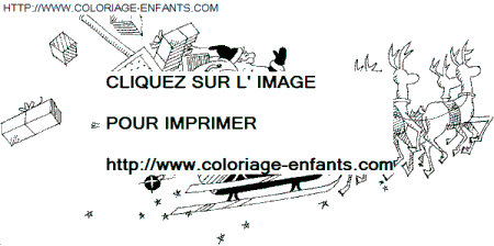 coloriage Fetes Noel Pere Noel Traineau