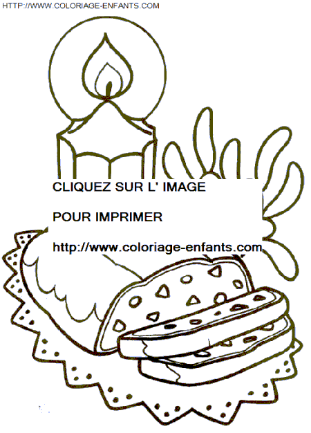 coloriage Fetes Noel Repas