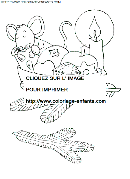 coloriage Fetes Noel Repas