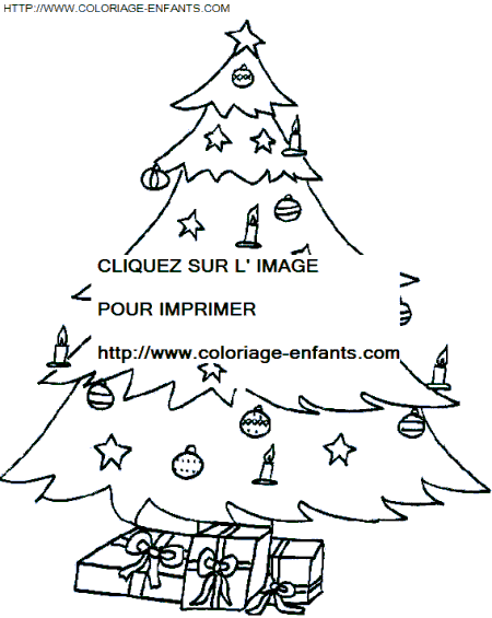 coloriage Fetes Noel Sapins Noel