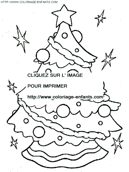 coloriage Fetes Noel Sapins Noel