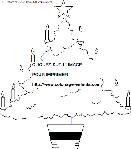 coloriage Fetes Noel Sapins Noel