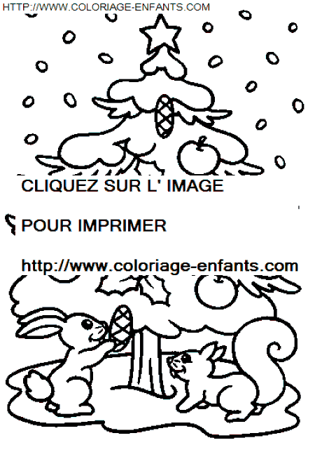 coloriage Fetes Noel Sapins Noel