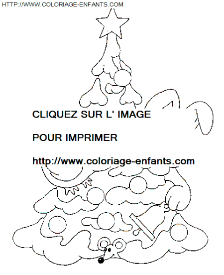 coloriage Fetes Noel Sapins Noel