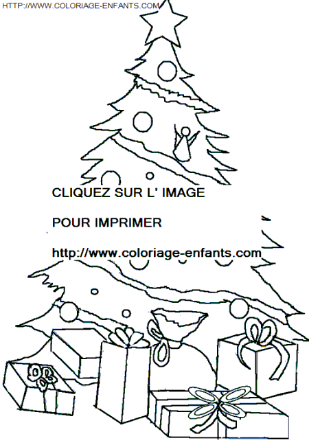 coloriage Fetes Noel Sapins Noel