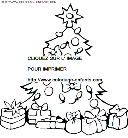 coloriage Fetes Noel Sapins Noel