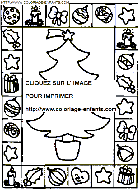 coloriage Fetes Noel Sapins Noel