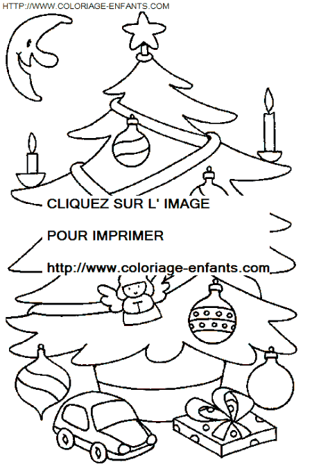 coloriage Fetes Noel Sapins Noel